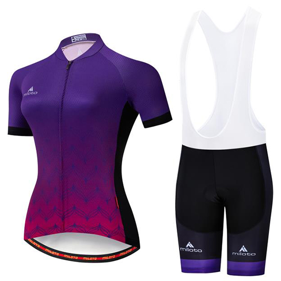 2019 Maillot Mujer Miloto Tirantes Mangas Cortas Violeta